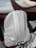 匡睿 書(shū)包高顏值韓版ins復古大容量初高中生雙肩包女大學(xué)生背包男 白色（帶帕恰狗頭掛件） 曬單實(shí)拍圖