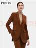 PORTS寶姿女裝秋季新款OL商務(wù)通勤女士西裝ALD9J003QWF11 硬木色 L (8) 曬單實(shí)拍圖