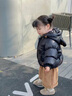 暖冬鴨鴨兒童羽絨服加厚中小童寶寶面包服男女童短款童裝冬裝外套 米白色 90 曬單實(shí)拍圖