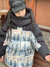 高梵黑金兒童鵝絨服戶(hù)外機能中長(cháng)款鵝絨滑雪服官方男女童加厚羽絨服暖 挪威森林 130 曬單實(shí)拍圖