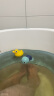 世纪宝贝（babyhood）泡澡桶 家用成人可折叠浴缸洗澡桶 婴儿洗澡盆儿童游泳桶 322蓝色 实拍图