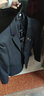 啄木鳥(niǎo)（TUCANO）【臻貴尊享】西服套裝男士商務(wù)修身西裝男工作職業(yè)正裝小西服男伴 一扣黑色西裝+褲子+皮帶領(lǐng)帶領(lǐng)結襪 L （建議113-125斤穿） 曬單實(shí)拍圖