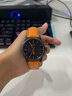 禧墜適用于美度舵手m005原裝真皮表帶橙舵m005614 m005430A表帶男表鏈22 橙色黑線(xiàn)-黑色蝴蝶扣 22mm 曬單實(shí)拍圖