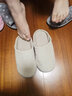 邦有道棉拖鞋男士薄款日式靜音室內家居棉質(zhì)商務(wù)軟底不傷木地板四季春秋 米色 37-38 （尺碼標準） 曬單實(shí)拍圖