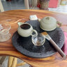 茶錦記干泡烏金石茶盤整塊圓形茶臺(tái)小號(hào)功夫茶具茶海套裝黑金石茶托荷葉 30*30*3圓形單茶盤 曬單實(shí)拍圖