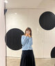 COMME DES GARCONS日本CDG川久保玲PLAY新款袖口愛心針織羊毛開衫毛衣男女情侶外套 天藍色女款 XS (160) 曬單實拍圖