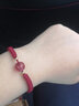寶夏悅國潮風(fēng)手工編織轉運珠紅繩手鏈女情侶款草莓晶黑曜石色男手繩禮物 草莓晶色手鏈 曬單實(shí)拍圖