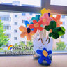倍歡喜 春游季手持花朵氣球棒野餐生日場(chǎng)景布置戶(hù)外拍照裝飾用品 手持花朵6個(gè)混色-送氣筒 曬單實(shí)拍圖