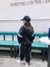 G.DUCKKIDS女童衛衣套裝春秋2024新款洋氣女大童春裝兒童秋季韓版寬松兩件套 黑色套裝【春秋款】 160 cm 曬單實(shí)拍圖