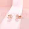 周六福18K金耳釘女雪花彩金耳釘生日禮物KI094661 一對(duì) 七夕情人節(jié)禮物 曬單實(shí)拍圖