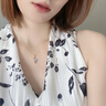 晶姿心中有你黃金項鏈女999足金吊墜莫桑鉆鎖骨鏈七夕情人節(jié)禮物 藍(lán)鉆-足金999項鏈精鑲托帕石 曬單實拍圖