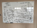 得力(deli) 玻璃白板 150*100cm超白玻璃白板磁性钢化悬挂式办公会议写字板黑板(白板擦 白板笔 磁钉)50046 实拍图