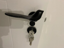 KLC房門鎖室內(nèi)臥室金色分體小鳥家用實(shí)木門衛(wèi)生間通用型靜音鎖具 黑色 曬單實(shí)拍圖