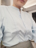 范思藍恩清氧薄荷設計感小眾襯衫女夏立領(lǐng)正式場(chǎng)合襯衣24FS12100 冰川藍 S 曬單實(shí)拍圖