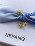 HEFANG何方珠寶小虎牙K金耳釘耳飾女士輕奢高級(jí)感七夕情人節(jié)禮物送女友 金色 曬單實(shí)拍圖