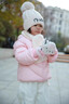kocotreeKK樹(shù)兒童手套男童女孩滑雪手套冬季寶寶加絨保暖玩雪專用防滑防水 奶杏粉 S碼 ：建議2-4歲 曬單實(shí)拍圖