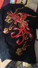 VENSUP半袖polo衫男女潮牌夏季中國風(fēng)火鳳凰刺繡翻領(lǐng)純棉體恤大碼男士潮流情侶裝保羅POLO衫 T523黑色 XL碼（建議136-155斤） 曬單實拍圖