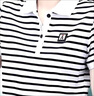 浪莎（LangSha）黑白條紋短袖t恤女純翻領(lǐng)棉夏裝中年有領(lǐng)polo衫帶領(lǐng)運動(dòng)上衣 白黑條紋-短-袖 L 建議100-115斤 曬單實(shí)拍圖