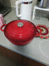 典匠 鑄鐵琺瑯湯鍋蒸鍋2層304不銹鋼蒸籠電磁爐蒸鍋 家用雙層蒸鍋 蒸鍋+雙層蒸屜（赤紅） 2層 24cm 曬單實(shí)拍圖