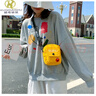 酷奇袋鼠（KUQIDAISHU）帆布小包女斜跨2020新款百搭學(xué)生零錢(qián)袋簡(jiǎn)約可愛(ài)個(gè)性網(wǎng)紅手機包潮 黃色 曬單實(shí)拍圖
