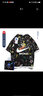 展創(chuàng)nasa sup聯(lián)名夏季款宇航員潮牌亂花白色短袖T恤男 LHT-96008黑色 M 曬單實(shí)拍圖