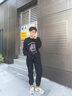 古先森拼接工裝褲男寬松秋冬季休閑褲男士大碼束腳褲美式復古哈倫長(cháng)褲子 黑色 XL 【145-160斤】 曬單實(shí)拍圖