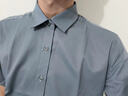 訊印衣工作服襯衫刺繡定制LOGO工衣訂做高端職業(yè)裝短袖4s店銷(xiāo)售保險印字 灰色短袖（男女款請備注） XL 曬單實(shí)拍圖