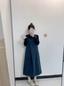 苒琦媽咪孕婦春秋裝2025新款套裝時尚法式連衣裙秋冬季背帶裙子秋款兩件套 背帶裙（單件） XL 曬單實拍圖