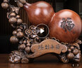 禮公館 招財葫蘆金蟾客廳招財擺件開(kāi)業(yè)禮品送朋友玄關(guān)喬遷新居搬家禮物 福到平安檀木色葫蘆26*12*20cm 曬單實(shí)拍圖