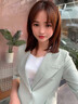 伊婭莎中袖小西裝女夏季薄款氣質(zhì)休閑職業(yè)西服套裝短款小個(gè)子洋氣工作服 杏色西裝+九分褲+白吊帶 XL 建議110-120斤 曬單實(shí)拍圖