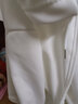 舍里甲人杏色開衫外套男士春秋冬季新款加厚休閑連帽衛(wèi)衣男生拉鏈寬松上衣 白色【加絨款】 L  建議100-115斤 曬單實拍圖