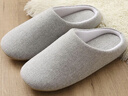 卡帝樂(lè )鱷魚(yú)棉拖鞋男女居家冬季家居保暖室內靜音布藝軟底家用木地板情侶棉鞋 灰色K6001 42 -44 曬單實(shí)拍圖