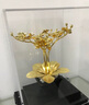 伯莎丹頓（BERTHA DENTON） 定制金箔擺件招財結婚禮物開(kāi)業(yè)擺件蝴蝶蘭喬遷家居辦公裝飾擺件 蝴蝶蘭（17*13.5*22CM) 曬單實(shí)拍圖