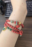 滿(mǎn)貴人朱砂多圈手串紫金砂三圈原創(chuàng  )蓮花轉運手鏈男女本命年禮物中國紅 適合手圍15cm以下 曬單實(shí)拍圖