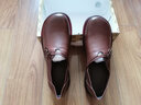親情夫人民族風(fēng)復古女鞋手工厚底皮鞋平底媽媽鞋軟底女舒適深口單鞋女牛皮 棕色 41 曬單實(shí)拍圖
