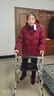 雅鹿奶奶羽絨服女款2025冬季新款刺繡盤(pán)扣保暖外套中老年媽媽女裝 紫紅 2XL (175) 【建議105-120斤】 曬單實(shí)拍圖