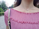 ?，敽Y(jié)銀項(xiàng)鏈女小清新甜美銀吊墜鎖骨鏈氣質(zhì)頸鏈?zhǔn)罪棔r(shí)尚銀飾品 蝴蝶結(jié)銀項(xiàng)鏈 曬單實(shí)拍圖