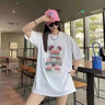 蔻蘭丹短袖t恤女2025夏季新款韓版寬松學(xué)生中長款純棉T恤半袖上衣服女 2849白色 XL 【120-140斤】 曬單實(shí)拍圖