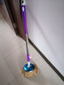 飛之廚通用加粗拖把盤(pán)手壓旋轉拖把桶拖把桿替換墩布頭配件拖把頭 紫加厚細桿+不銹鋼盤(pán)+2頭 曬單實(shí)拍圖