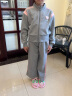 笛莎（DEESHA）女童2023秋休闲卫衣裤子套装83233T121灰色140 晒单实拍图