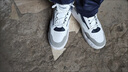 怪八蜀大碼男鞋春夏新款小眾設計休閑板鞋青少年運動(dòng)厚底小白4546鞋子男 YJ-AD022白藍色 41 曬單實(shí)拍圖
