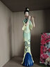 尚廷銘巢  中國風(fēng)擺件中式國潮古典仕女高檔家居客廳玄關(guān)酒柜輕奢裝飾品 青綠長(cháng)笛仕女 曬單實(shí)拍圖
