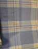 洁丽雅（Grace）纯棉枕套水洗简约风枕头套一对单人枕套48×74cm 蓝大格 实拍图