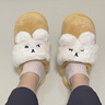 明盛家居棉拖鞋女可愛(ài)卡通兩穿秋冬季保暖毛絨家用情侶韓版包跟月子室內家居男毛拖鞋懶人拖鞋 黃色 38-39適合平時(shí)穿37-38碼 曬單實(shí)拍圖