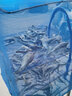BAISHA FISH BS折疊曬魚網防蠅籠曬干貨家用晾曬魚干臘魚臘肉晾菜曬菜漁網曬干籠 加固井字架5層50*50*100cm 曬單實拍圖