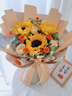 漫詩(shī)妮鮮花速遞向日葵香檳玫瑰混搭生日花束探望禮物同城配送上門(mén) 向日葵香檳玫瑰混搭花束 指定時(shí)間送達（咨詢(xún)客服留言） 曬單實(shí)拍圖