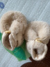 兔兔大文新生婴儿鞋子0-1岁秋冬季加绒加厚0-6个月宝宝保暖鞋子脚套地板棉鞋软底防掉不掉毛新生儿用品 双面可穿（咖啡色） 建议0-12个月（内长12CM） 实拍图