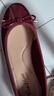 reemoor睿慕漆皮軟底蛋卷鞋2026年春秋新款淺口單鞋芭蕾舞鞋女鞋 酒紅色 38 曬單實(shí)拍圖