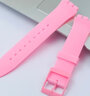 Mtin斯沃琪Swatch橡膠硅膠表帶GB274 SUOB704原創(chuàng  )炫彩手表帶男女代用 粉紅色 17mm 曬單實(shí)拍圖