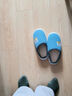 棉拖鞋男女秋冬季室內家居毛拖鞋加絨保暖厚底防滑家用情侶拖鞋女 R格子藏青 44-45 【適合43-44腳】 曬單實(shí)拍圖
